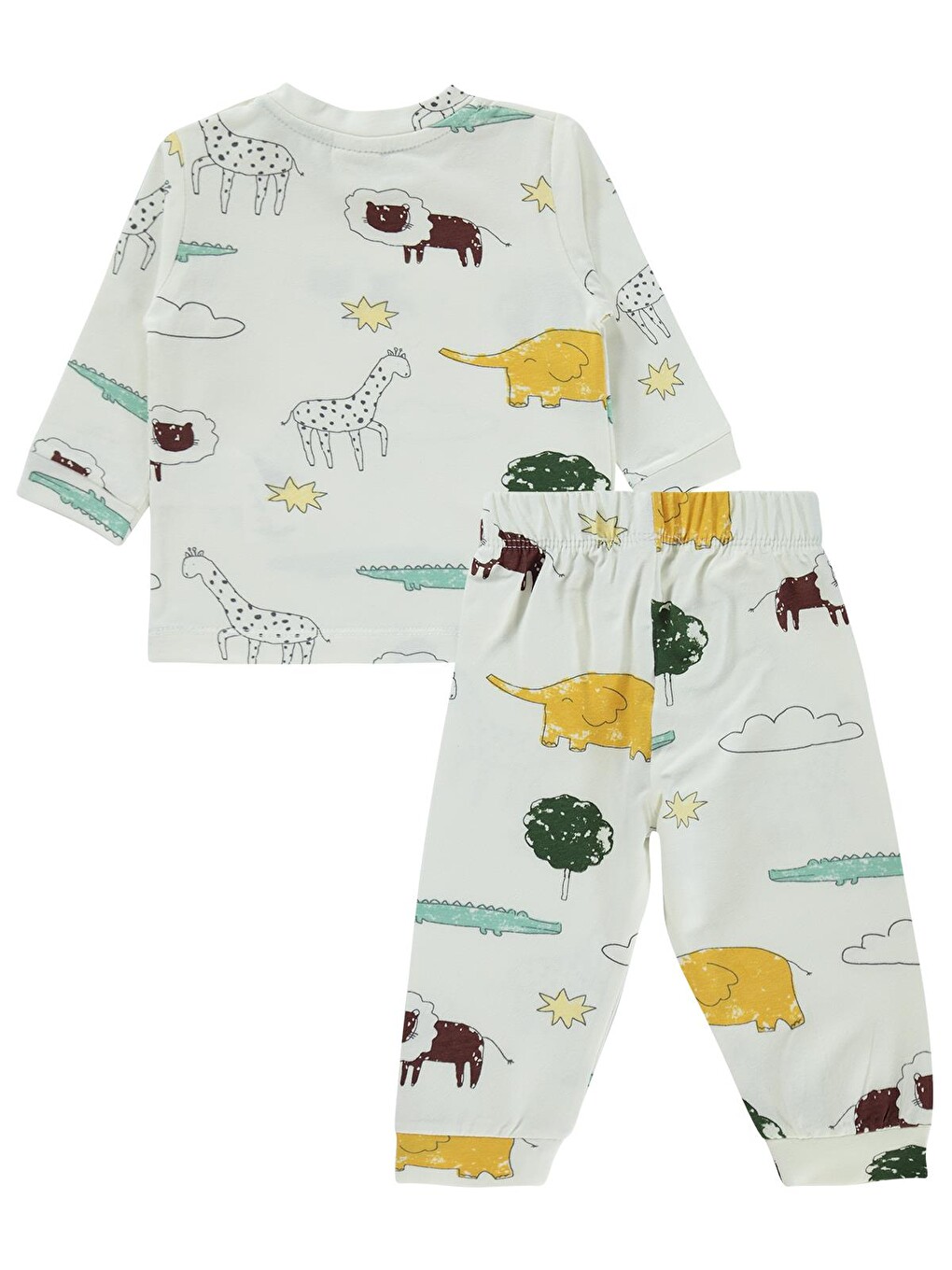 Baby Safari 6-18 Ay Pijama Takımı - Ekru-2