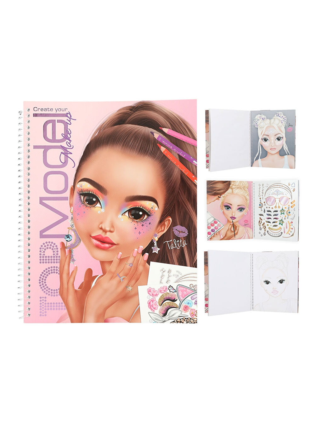 Topmodel Makyaj Boyama Kitabı Çıkartmalı