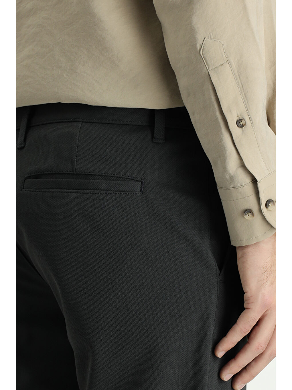 Antrasit Relaxed Fit Rahat Kesim Kanvas / Chino Pantolon-5