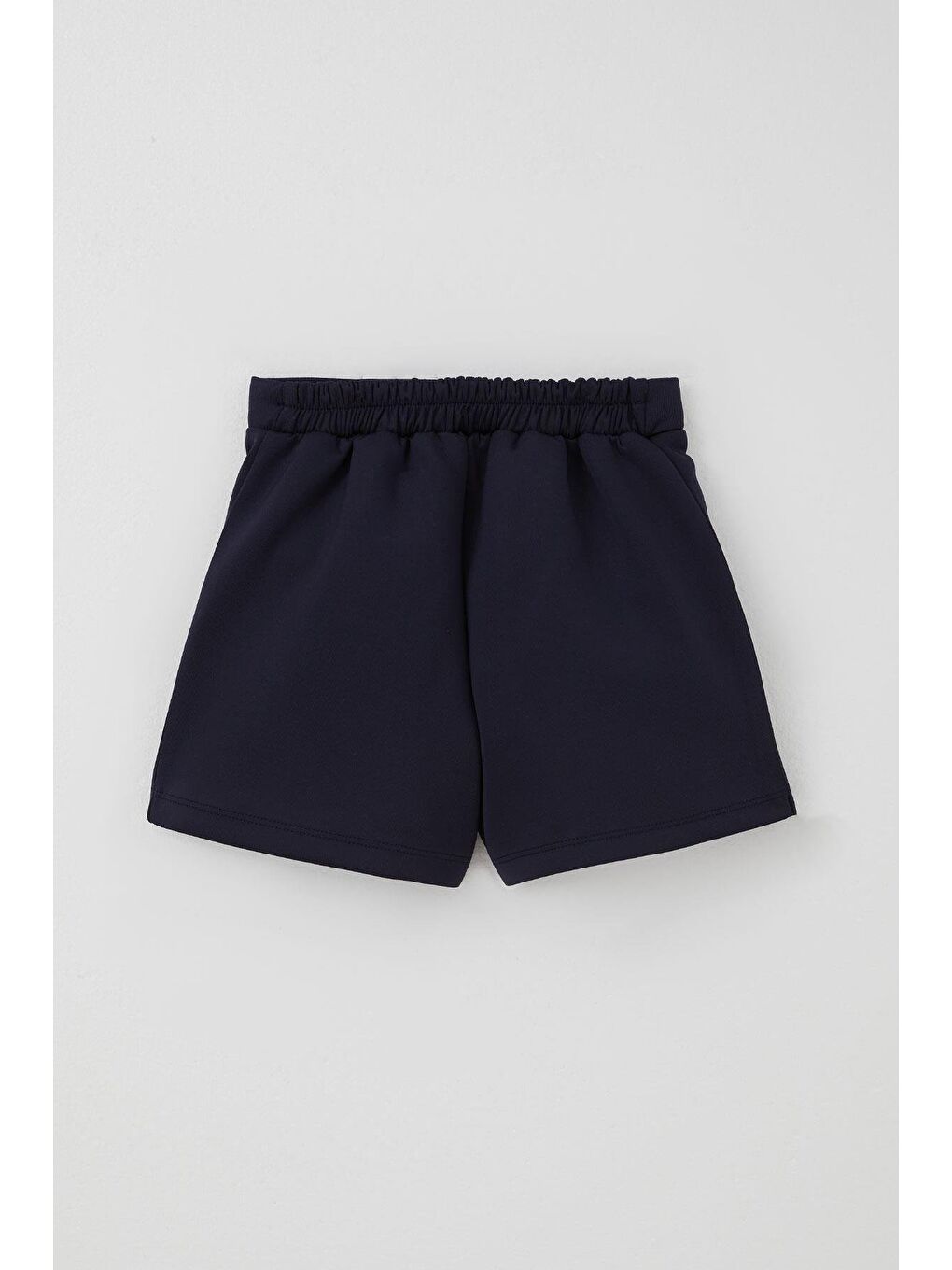 Kız Çocuk Şort Etek Cep Kapağı Detaylı Düğme Aksesuarlı Lacivert (6-12 Yaş)-1