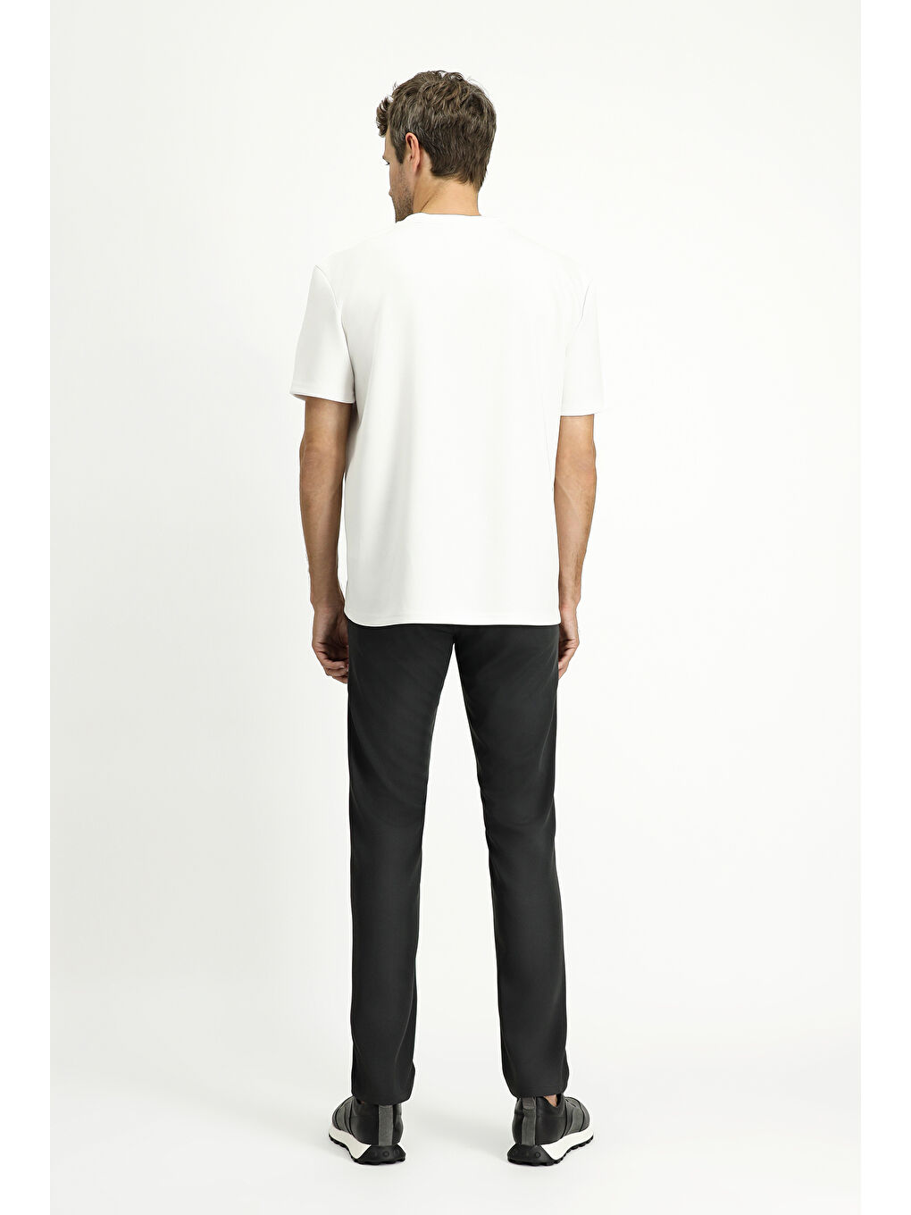 Antrasit Super Slim Fit Ekstra Dar Kesim Kanvas / Chino Pantolon-7