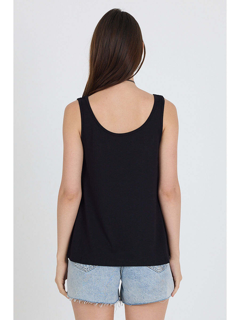 Askılı Siyah Regular Yazlık Kadın Atlet 2934-4