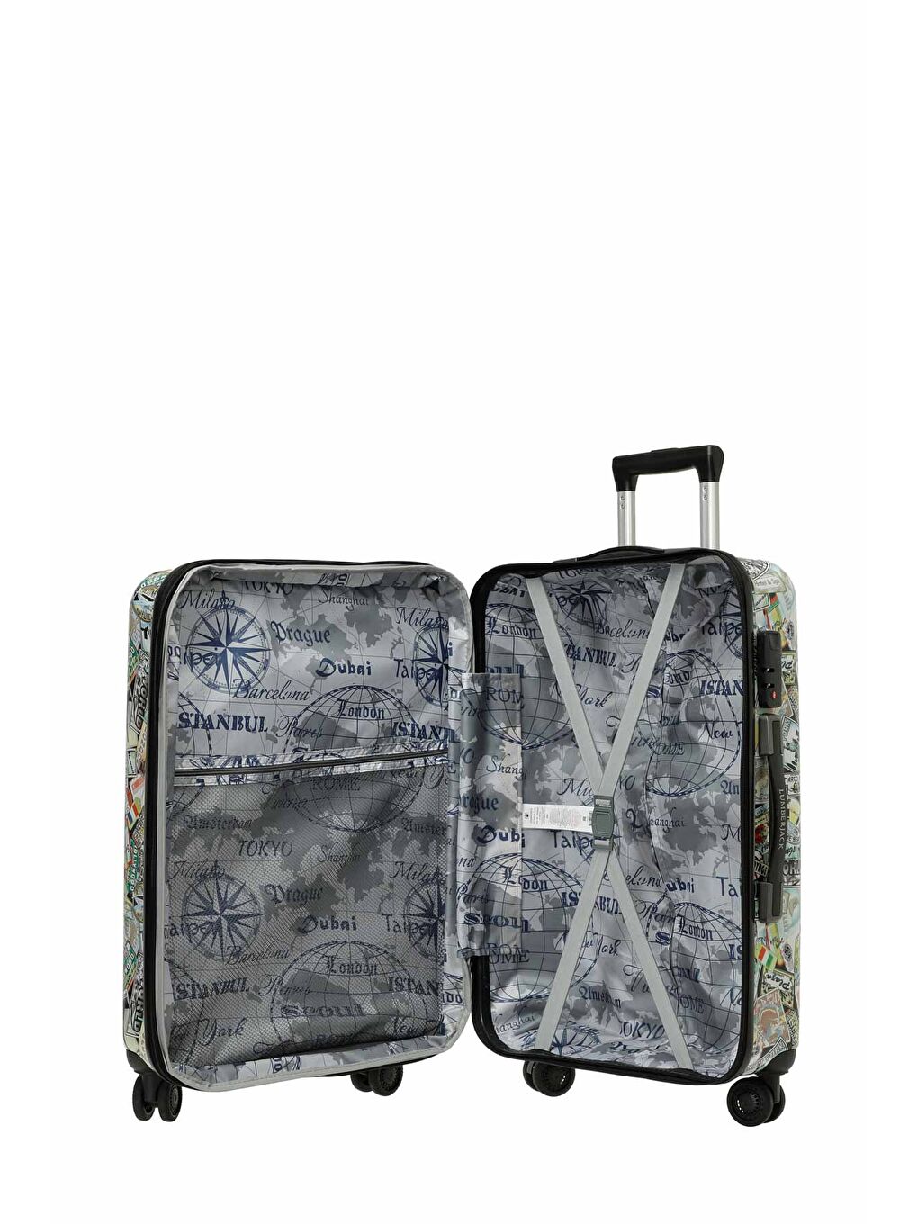 Karışık PC LONDON -O 5FX Çok Renkli Unisex Orta Boy Valiz-2