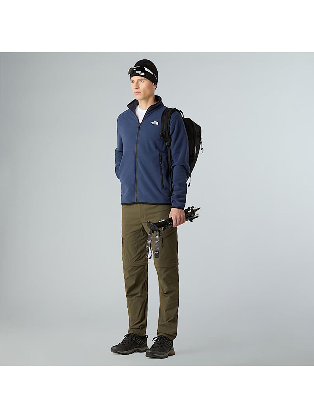 Glacier Fleece Erkek Lacivert Dik Yaka Fermuarlı Sweatshirt-3