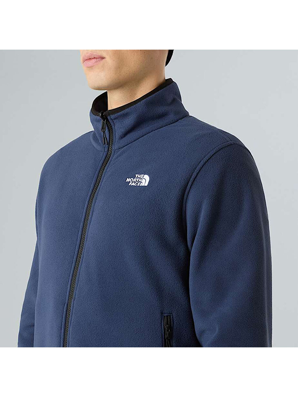 Glacier Fleece Erkek Lacivert Dik Yaka Fermuarlı Sweatshirt-4
