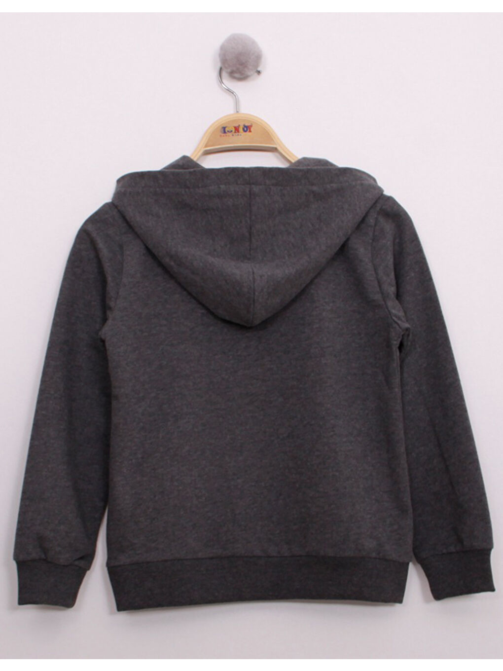 Antrasit Erkek Çocuk Pullu U.S.A Bayraklı Nakışlı Sweatshirt-1