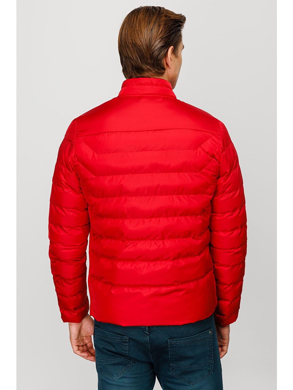 Erkek Kırmızı Şişme Mont-1