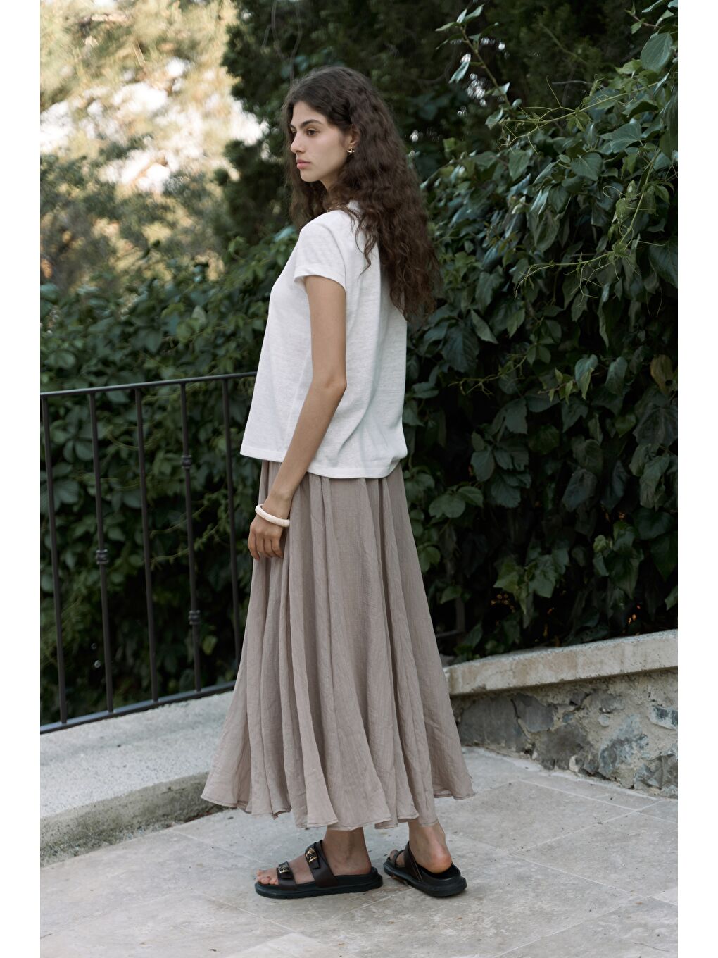 Suva Kısa Kol Ekru T-Shirt-3