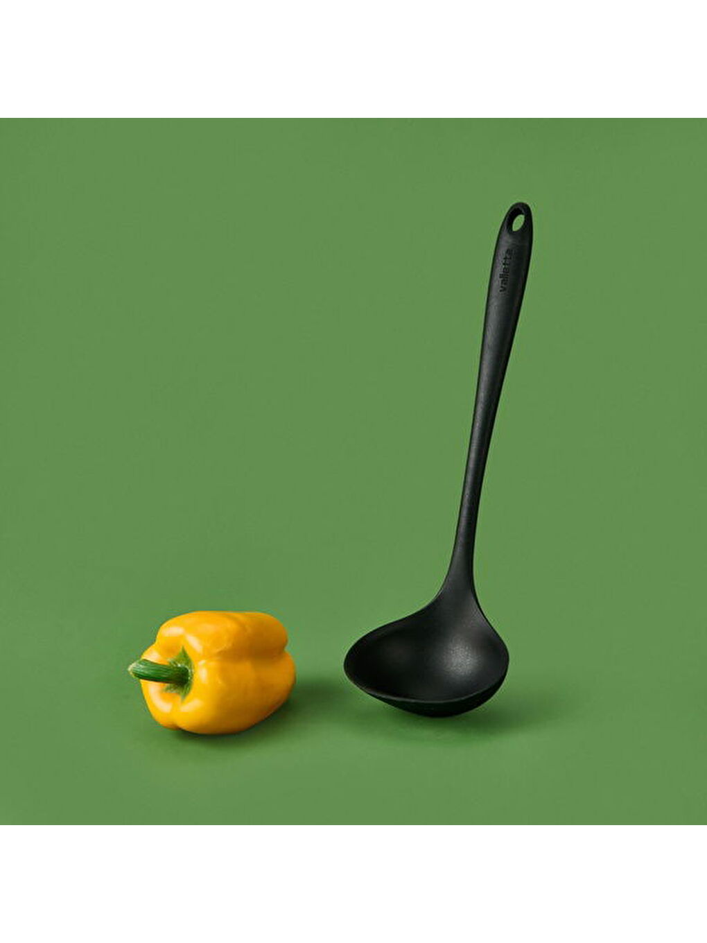 Tekli Silikon Geniş Servis Kepçesi - Siyah-2