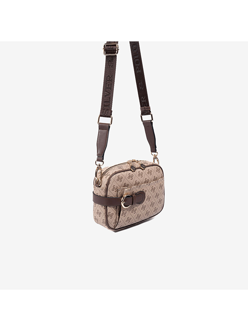 Kadın SP1256-M178 SILVER POLO Çapraz Çanta Koyu Bej-Kahve-2
