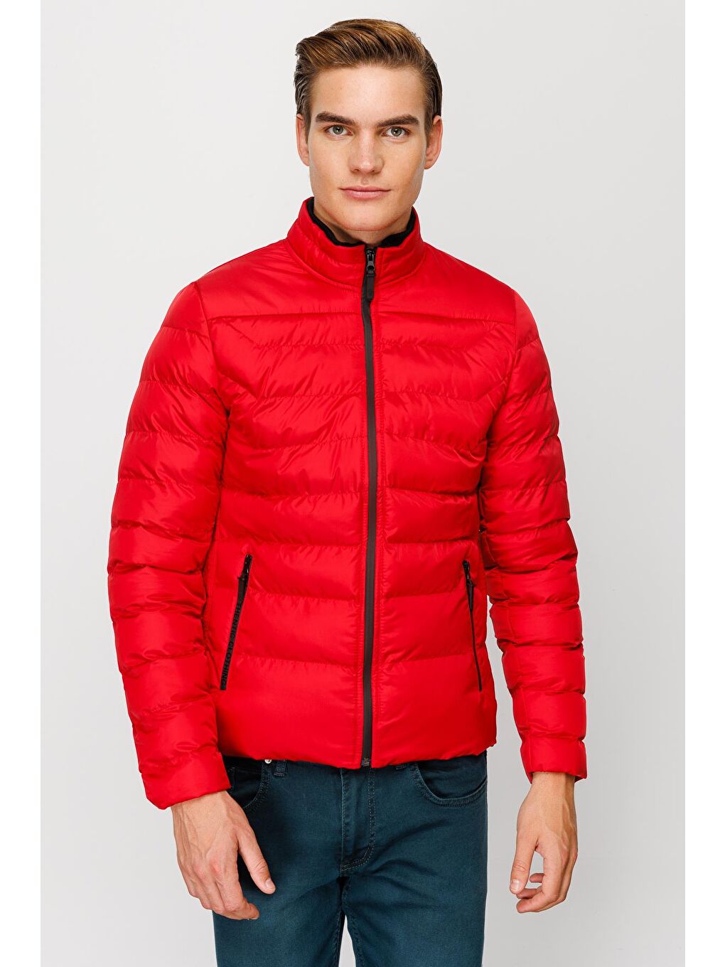 Erkek Kırmızı Şişme Mont-2