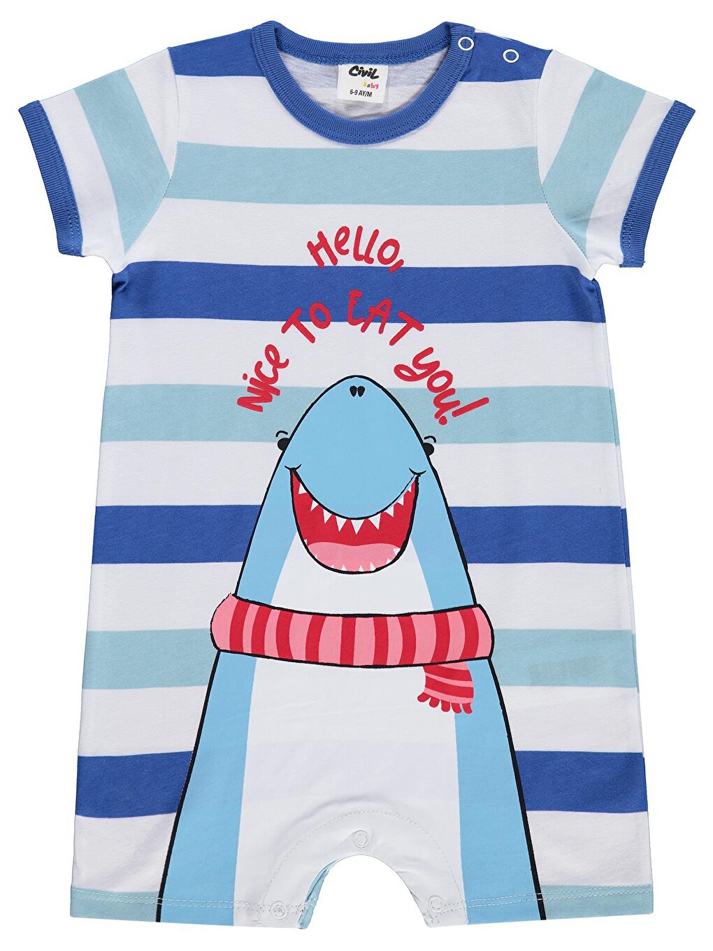 Baby Nice To Eat You Baskılı 6-18 Ay Tulum - Beyaz