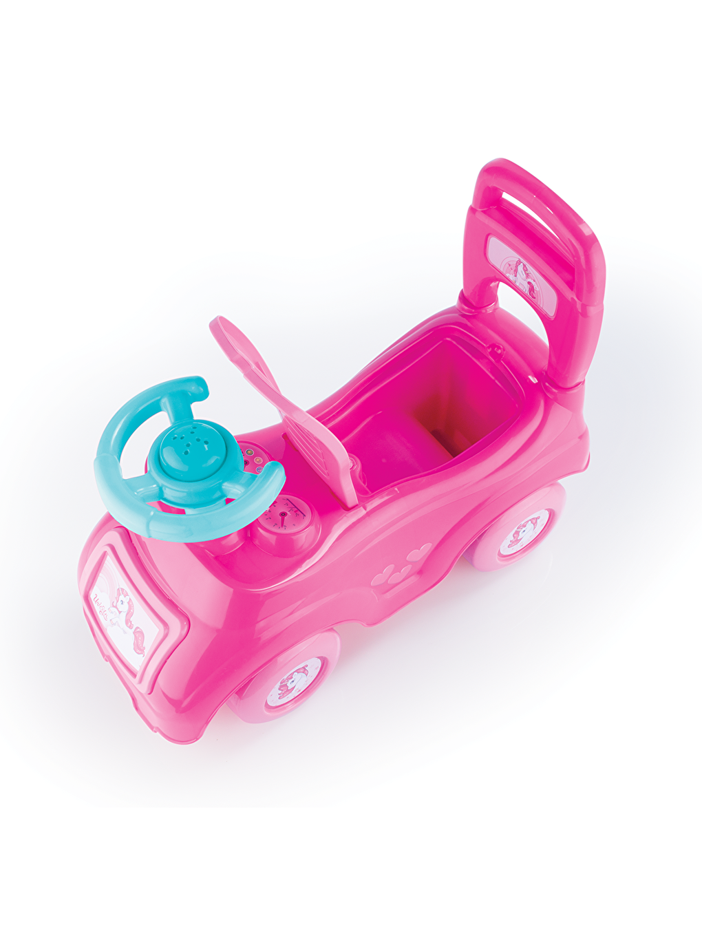 Dolu Pembe Unicorn Bingit Pedalsız Araba Pembe 2522 - 1