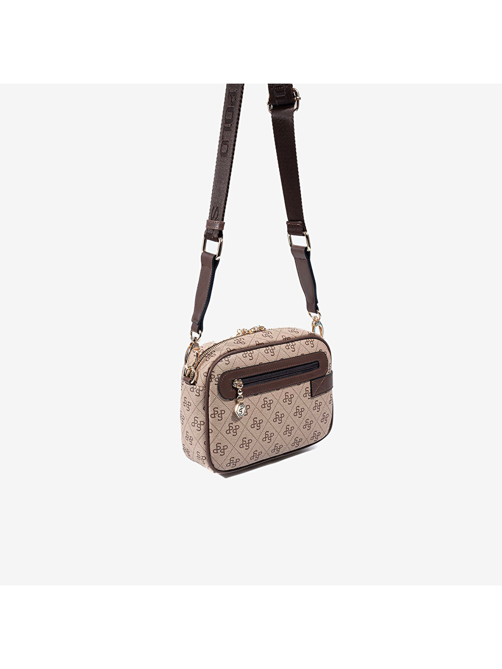 Kadın SP1256-M178 SILVER POLO Çapraz Çanta Koyu Bej-Kahve-4