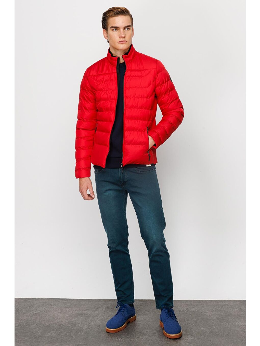Erkek Kırmızı Şişme Mont-3
