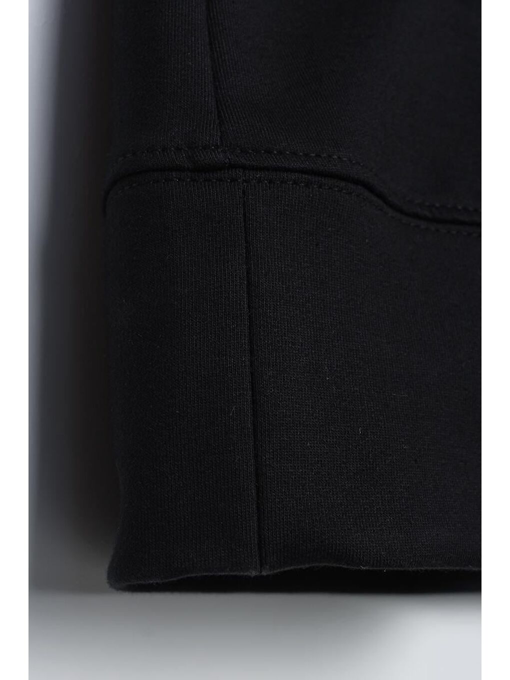 Siyah Büyük Beden Kapüşonlu Basic Örme Elbise-4