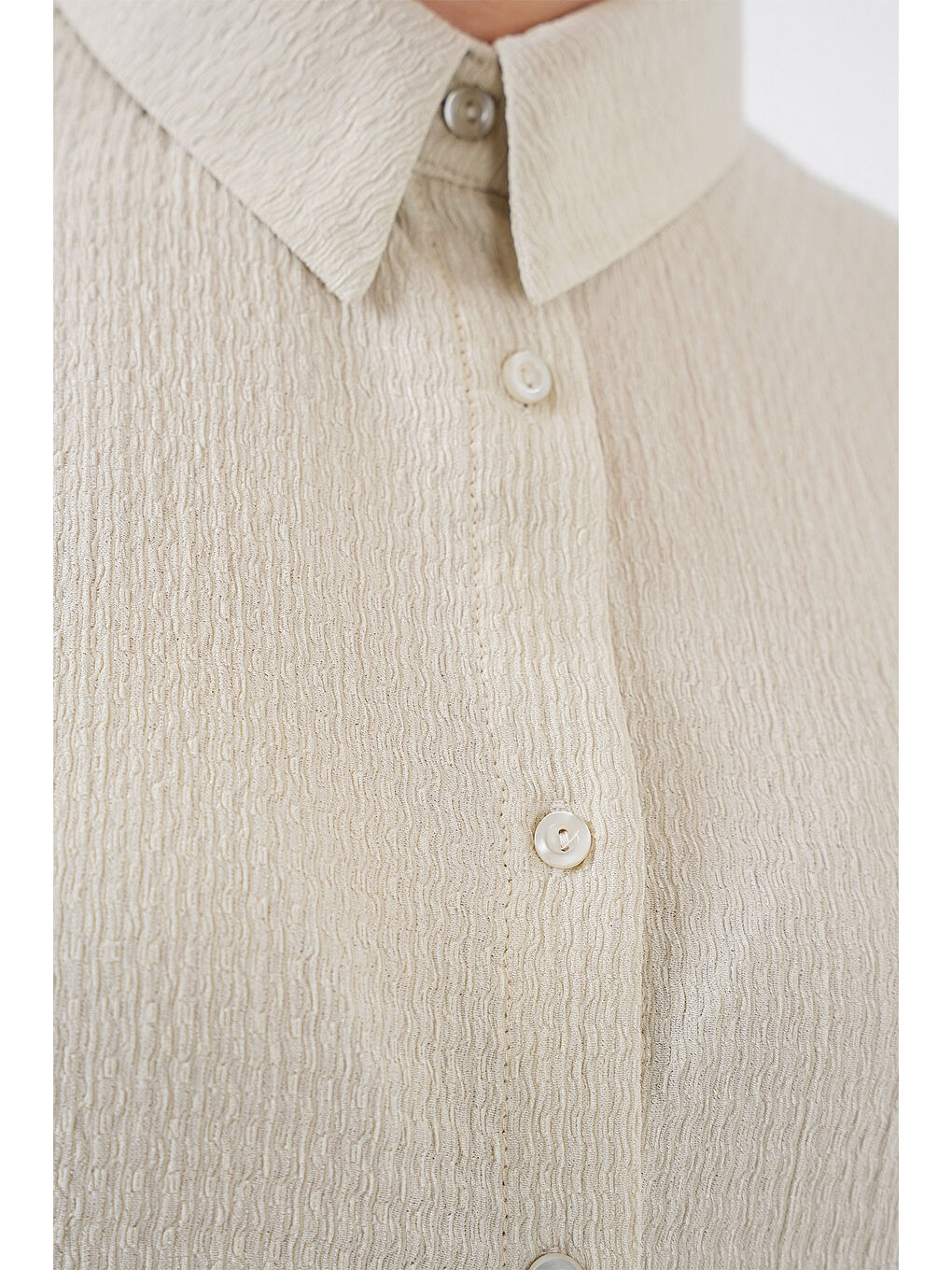 Bej Kadın Örme Tesettür Alt Üst Takım 6711 - Taş-4