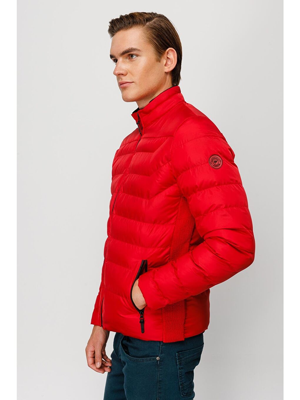 Erkek Kırmızı Şişme Mont-4