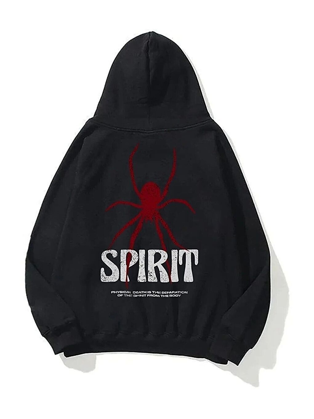 Beyaz Unisex Spirit Sweatshirt Siyah