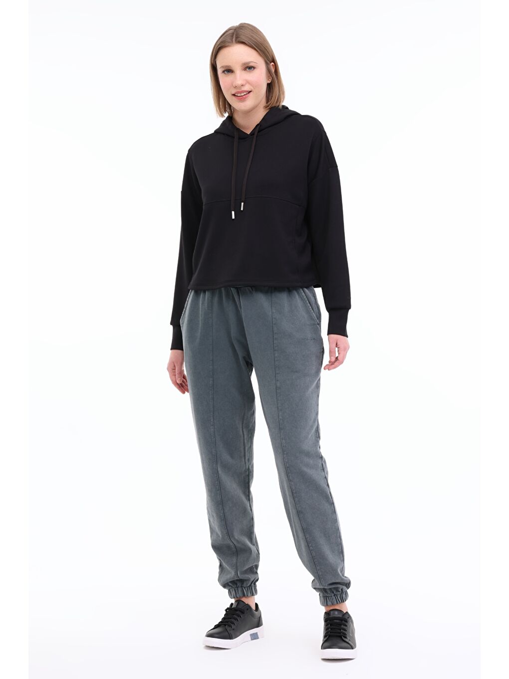 WL ENYA 17MS434 5FX Siyah Kadın Sweatshirt-2