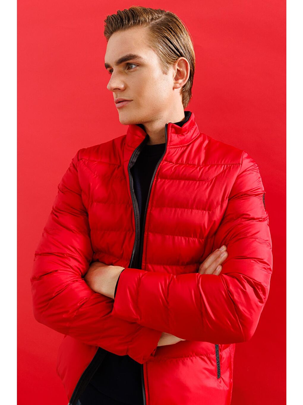 Erkek Kırmızı Şişme Mont-7