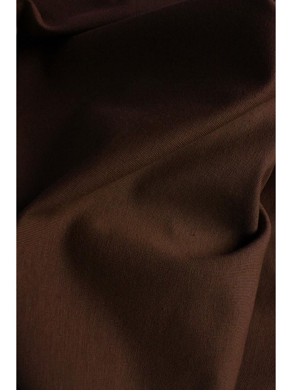 Kahverengi Kahve Büyük Beden Kapüşonlu Basic Örme Elbise-6