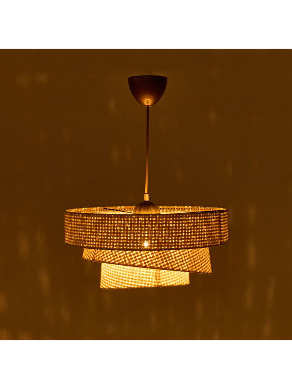 Ekru Biyeli 3 Katlı Pasta Sarkıt - Krem / Eskitme - 70x40x40 cm-1