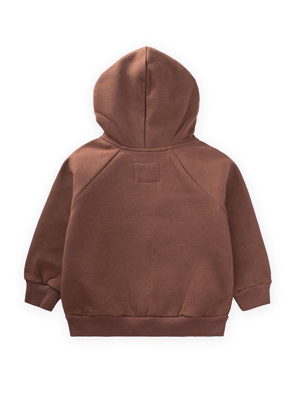Kahverengi Kapüşonlu Fermuarlı Hırka 1-14 Yaş Kahve-1