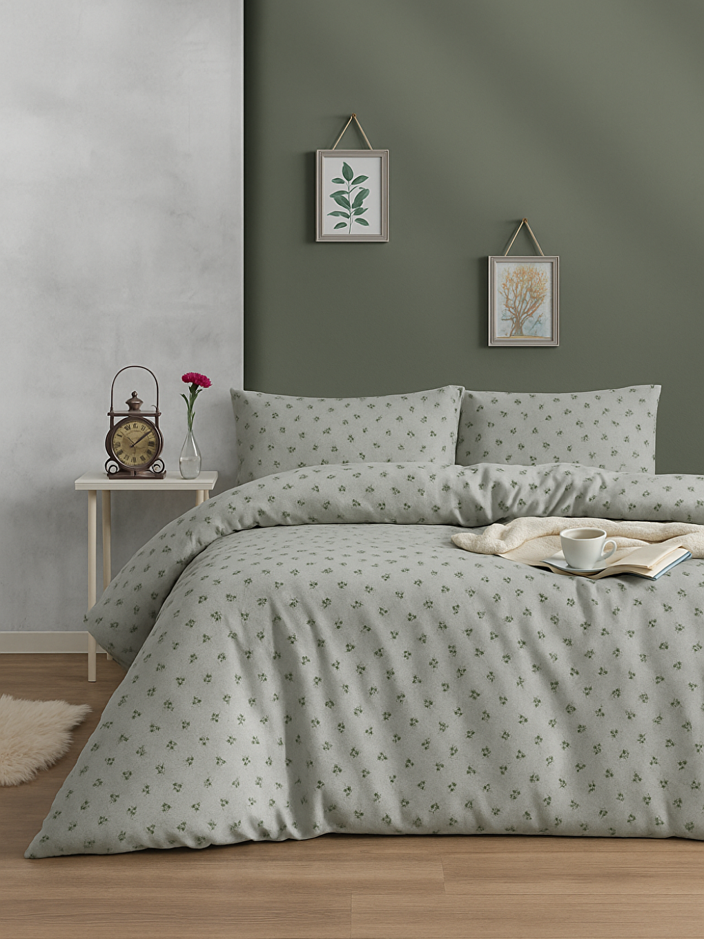 Gri Ege Esintisi %100 Pamuklu Tek Kişilik Nevresim Seti