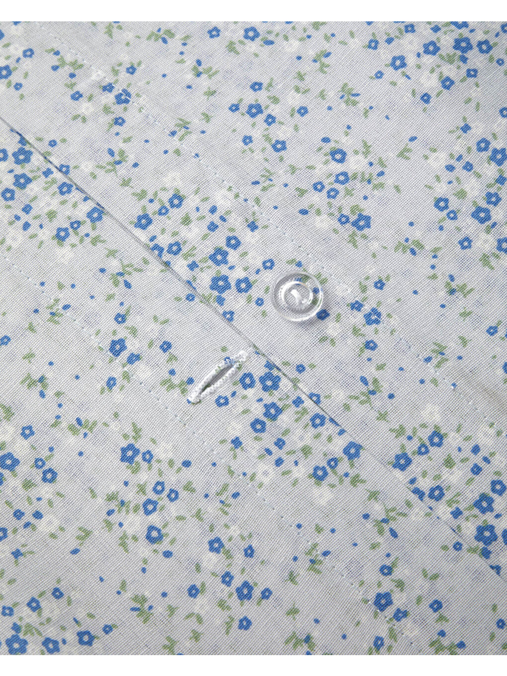 Tiny Blooms Kolay Ütülenir Tek Kişilik Nevresim Seti 160x220 Cm Mavi-4
