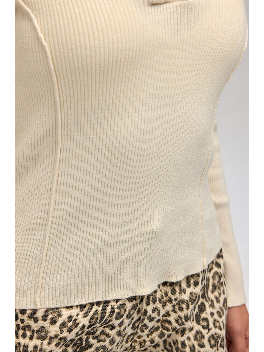 İnari Polo Yaka Bej Triko Kazak-7