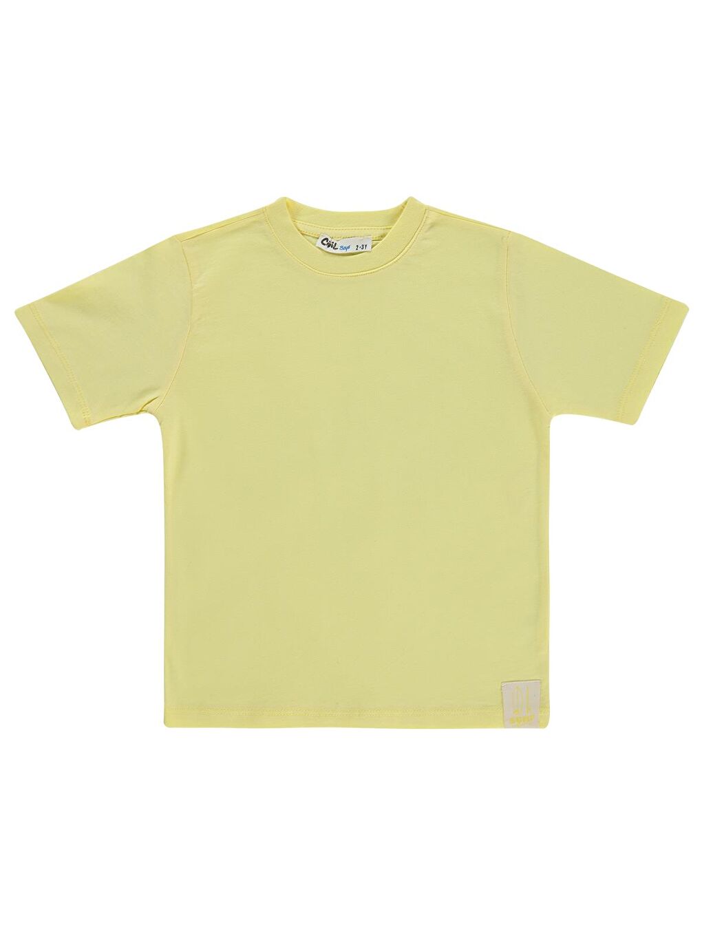 Boys Basic Surf Etiketli 2-5 Yaş Tişört - Sarı