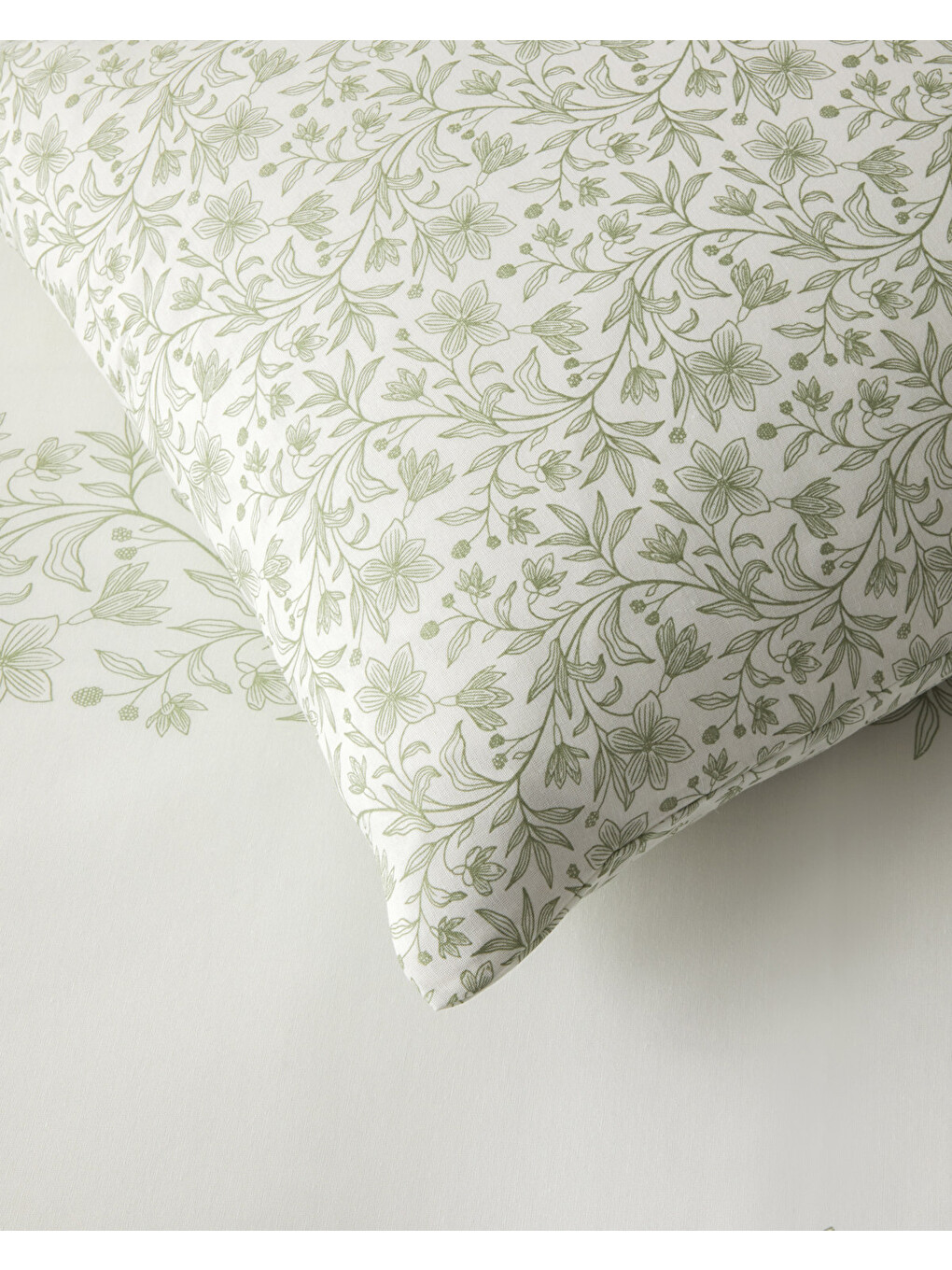 Lillibelle Kolay Ütülenir Çarşaflı Tek Kişilik Nevresim Takımı 160x220 Cm Yeşil-2