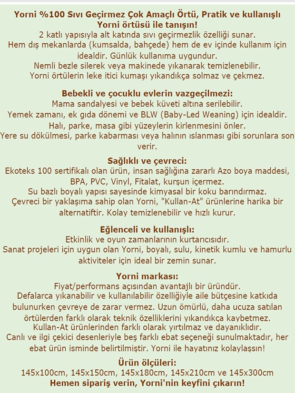 145x210 Cm, Jungle, Su Geçirmez, Yer/Masa Örtüsü, Aktivite, Yemek Ve Oyun için Çok Amaçlı Örtü-6