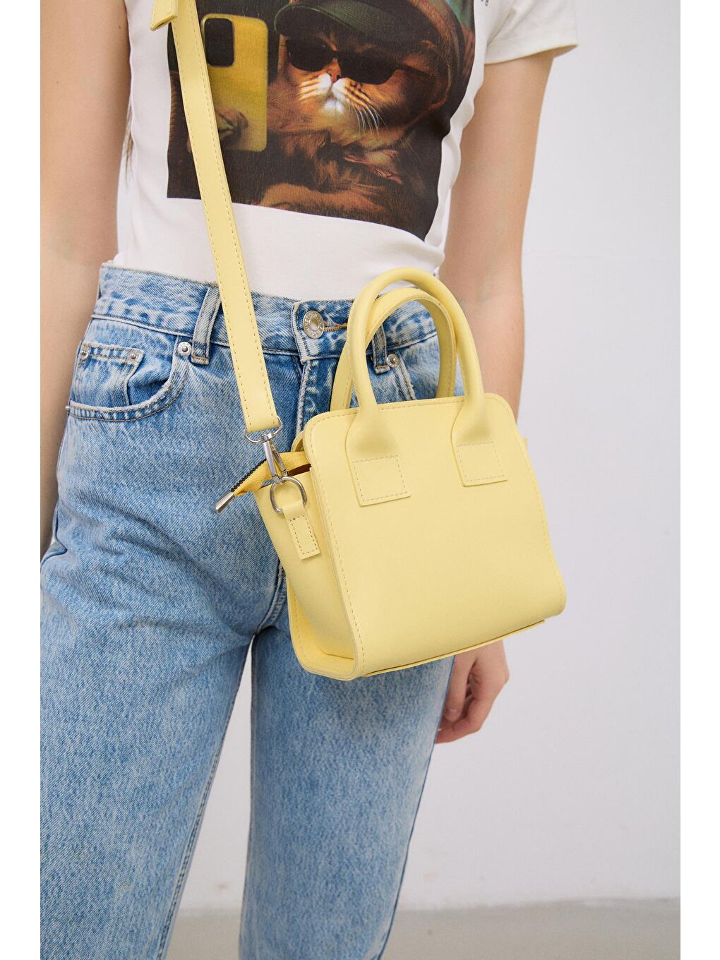 Simon El Ve Çapraz Çanta Sarı-3
