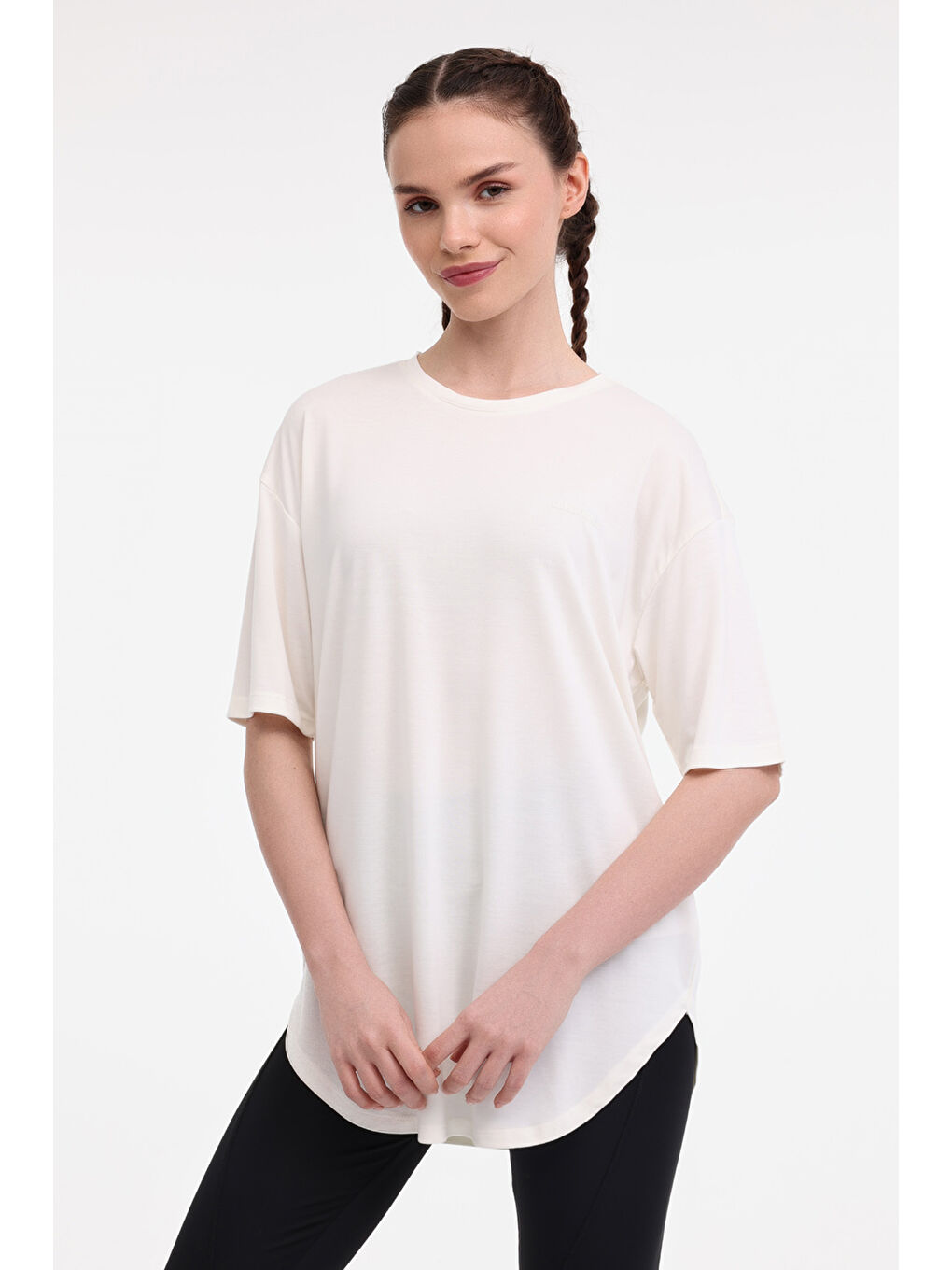 Bej WL ROSA 11LYG15 5FX Ekru Kadın Kısa Kol T-Shirt