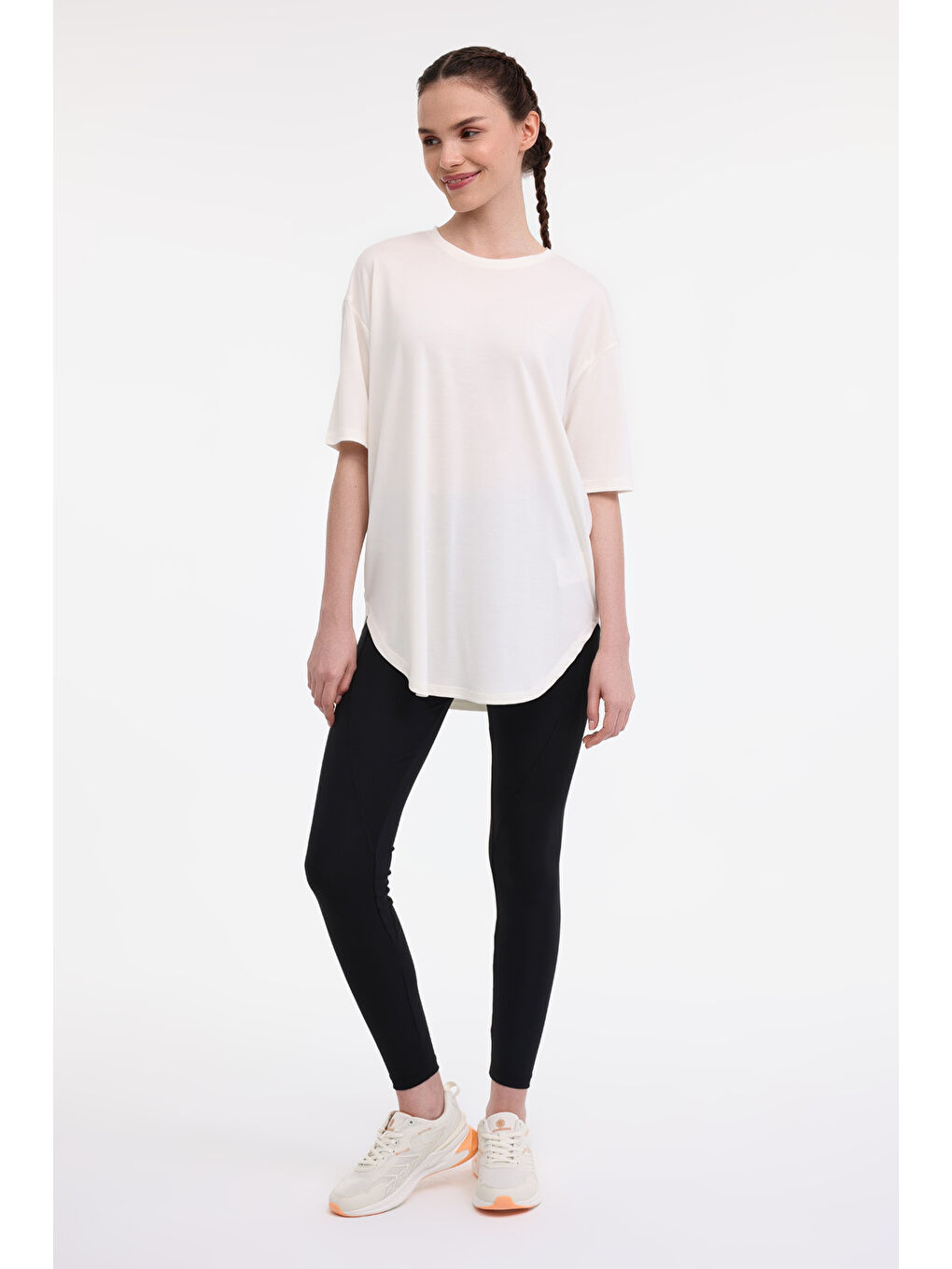 Bej WL ROSA 11LYG15 5FX Ekru Kadın Kısa Kol T-Shirt-2