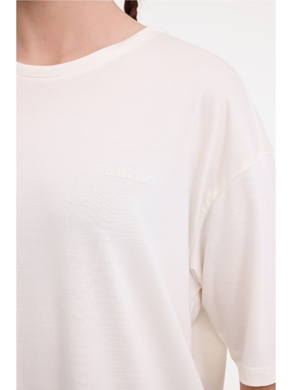 Bej WL ROSA 11LYG15 5FX Ekru Kadın Kısa Kol T-Shirt-3