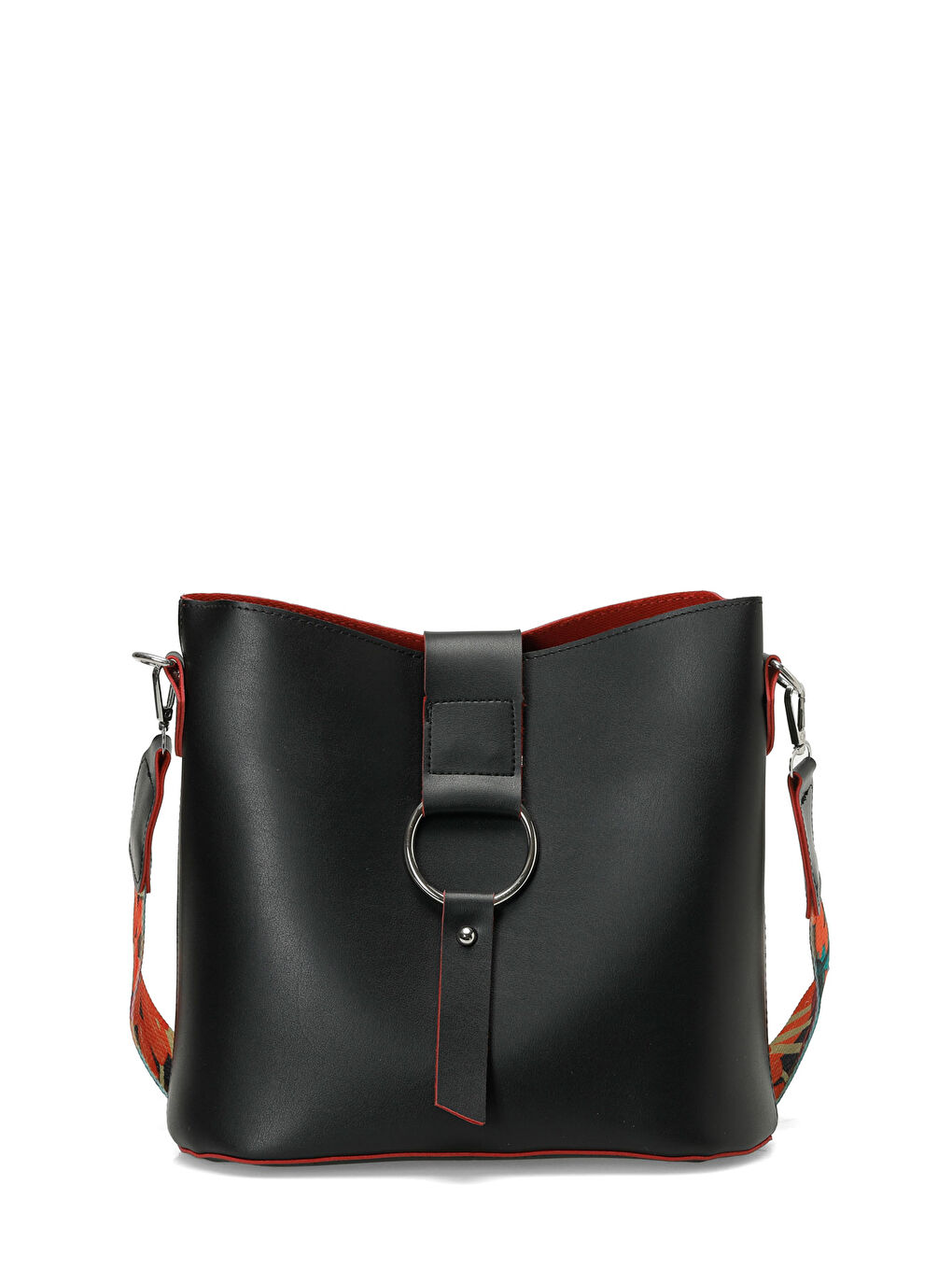 CLT RENKLI BUCKET OMZ 6FX Siyah Kadın Omuz Çantası-1