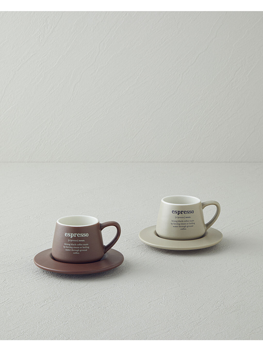 Kahverengi Phoebe New Bone China 4 Parça 2 Kişilik Kahve Fincan Takımı 90 ml Kahve-Yeşil