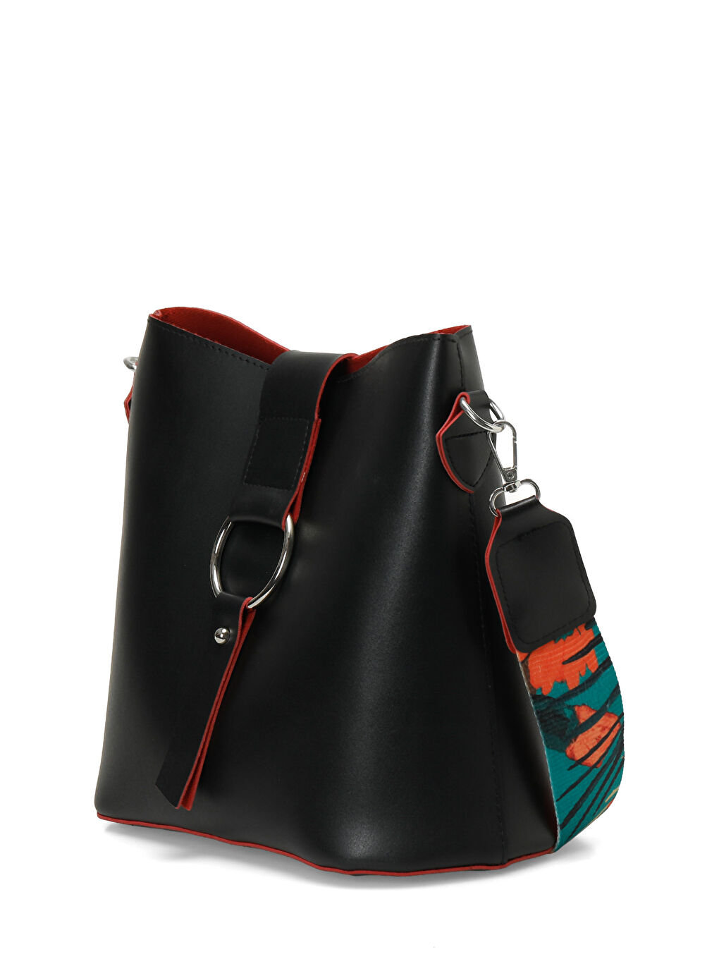 CLT RENKLI BUCKET OMZ 6FX Siyah Kadın Omuz Çantası-2