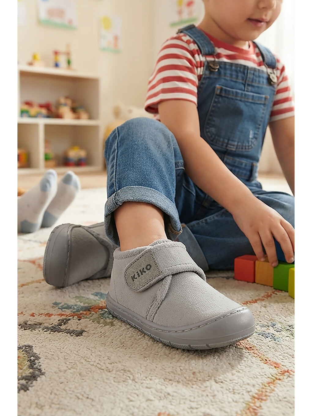 Gri Vesla Erkek Çocuk Ev Okul Kreş Panduf-2