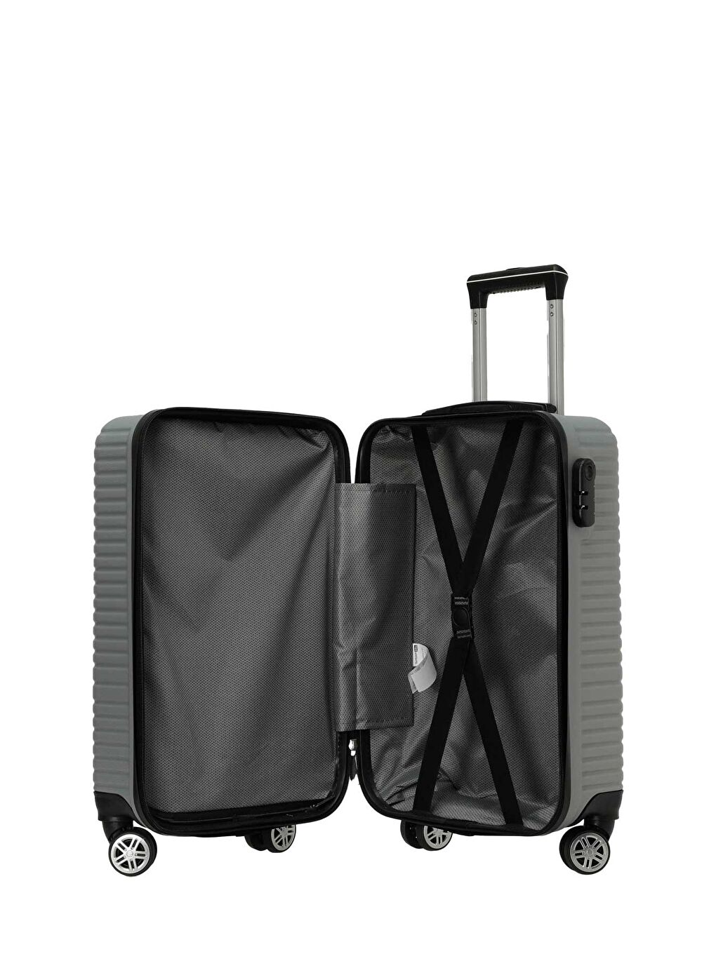 SANDERUM -K  5FX Gri Unisex Küçük Boy Valiz-2