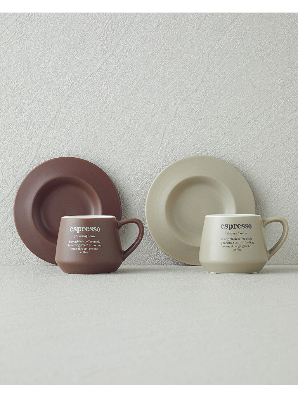 Kahverengi Phoebe New Bone China 4 Parça 2 Kişilik Kahve Fincan Takımı 90 ml Kahve-Yeşil-1