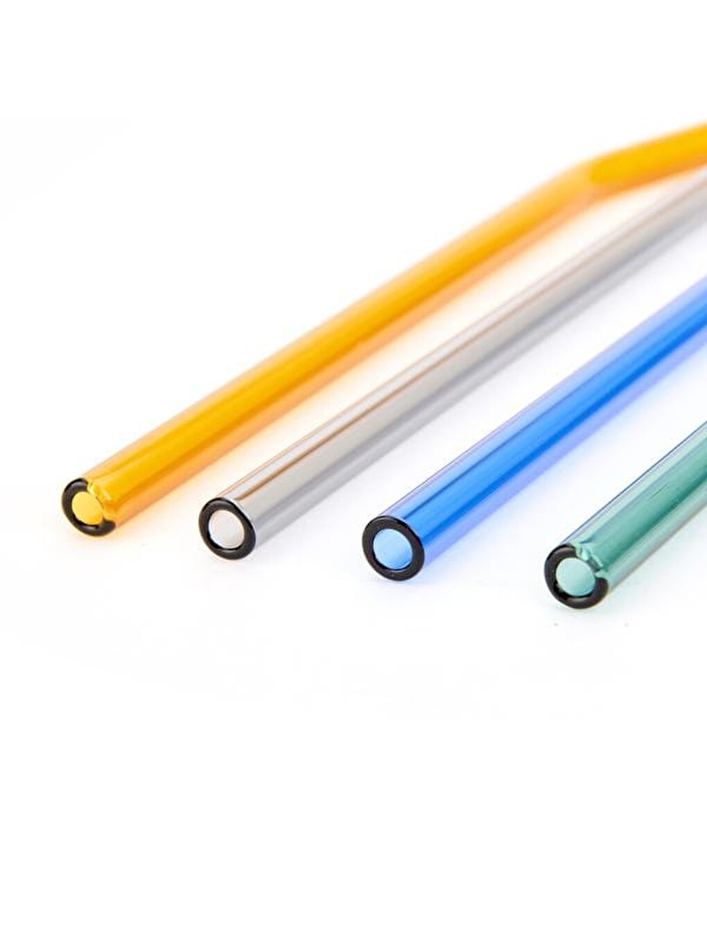Karışık 4'lü Cam Pipet - Renkli - 20 cm-1