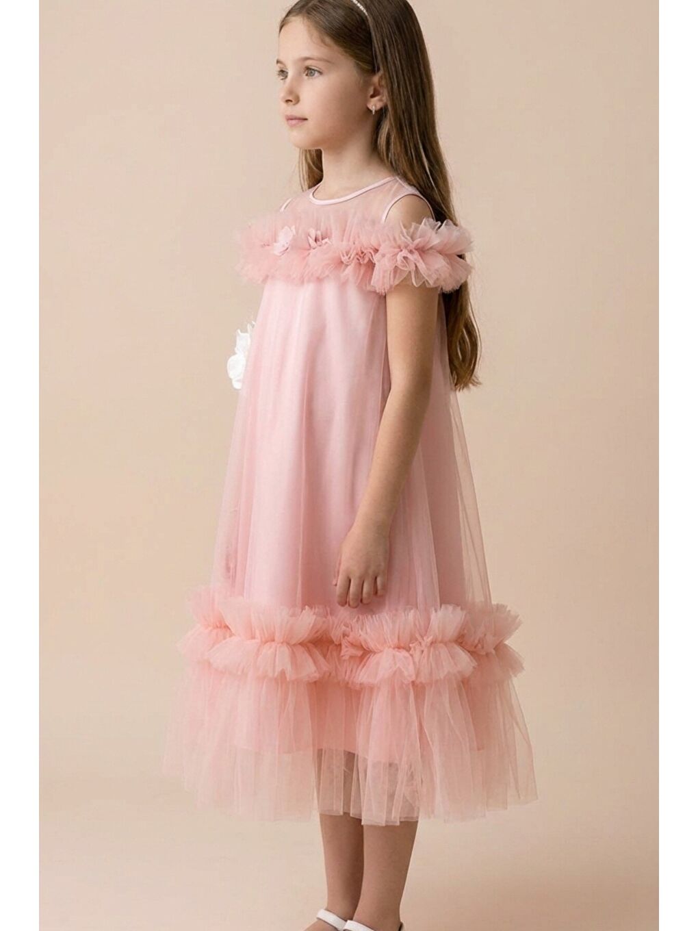 Pembe Kız Çocuk Abiye-1