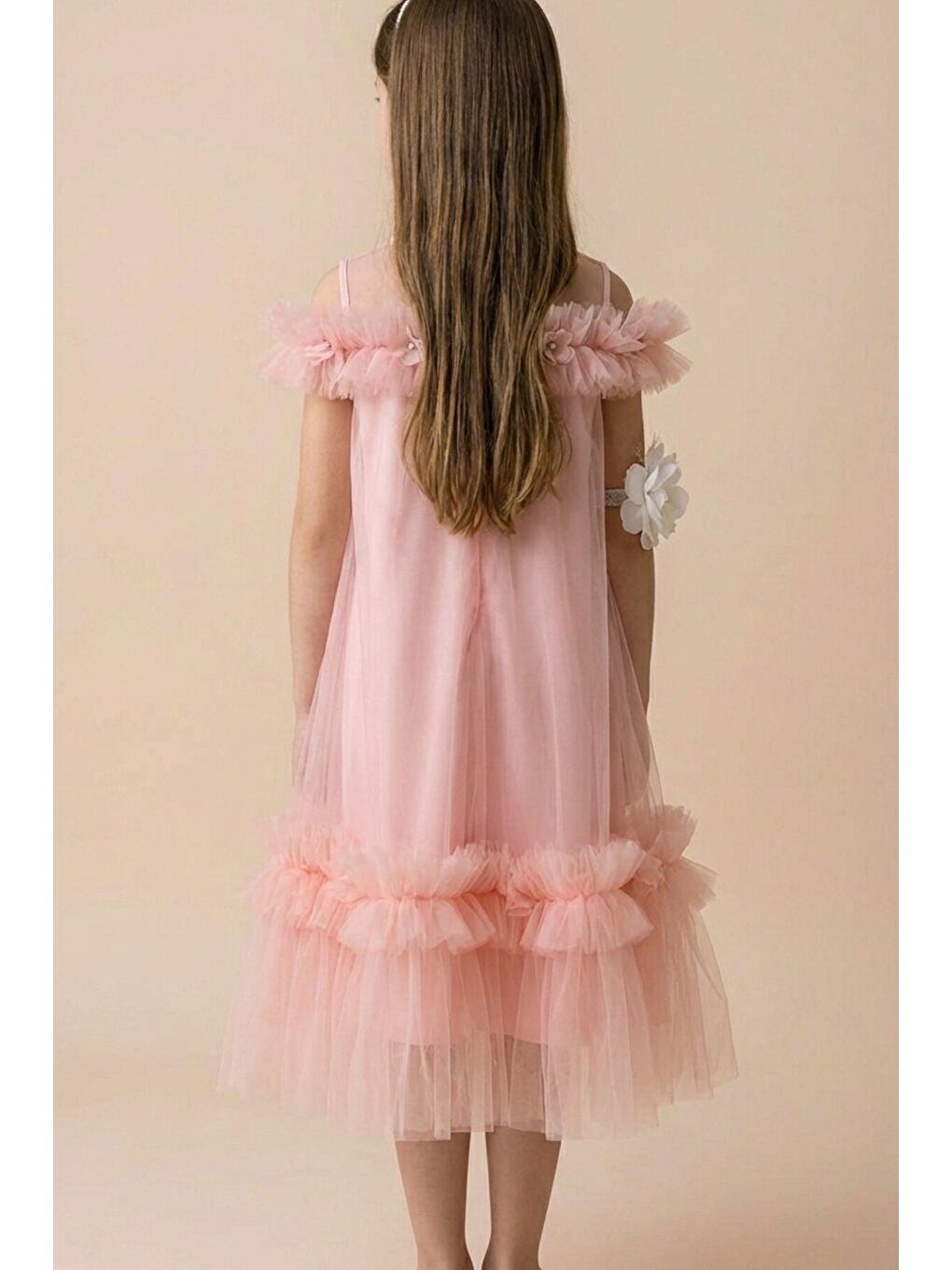 Pembe Kız Çocuk Abiye-2