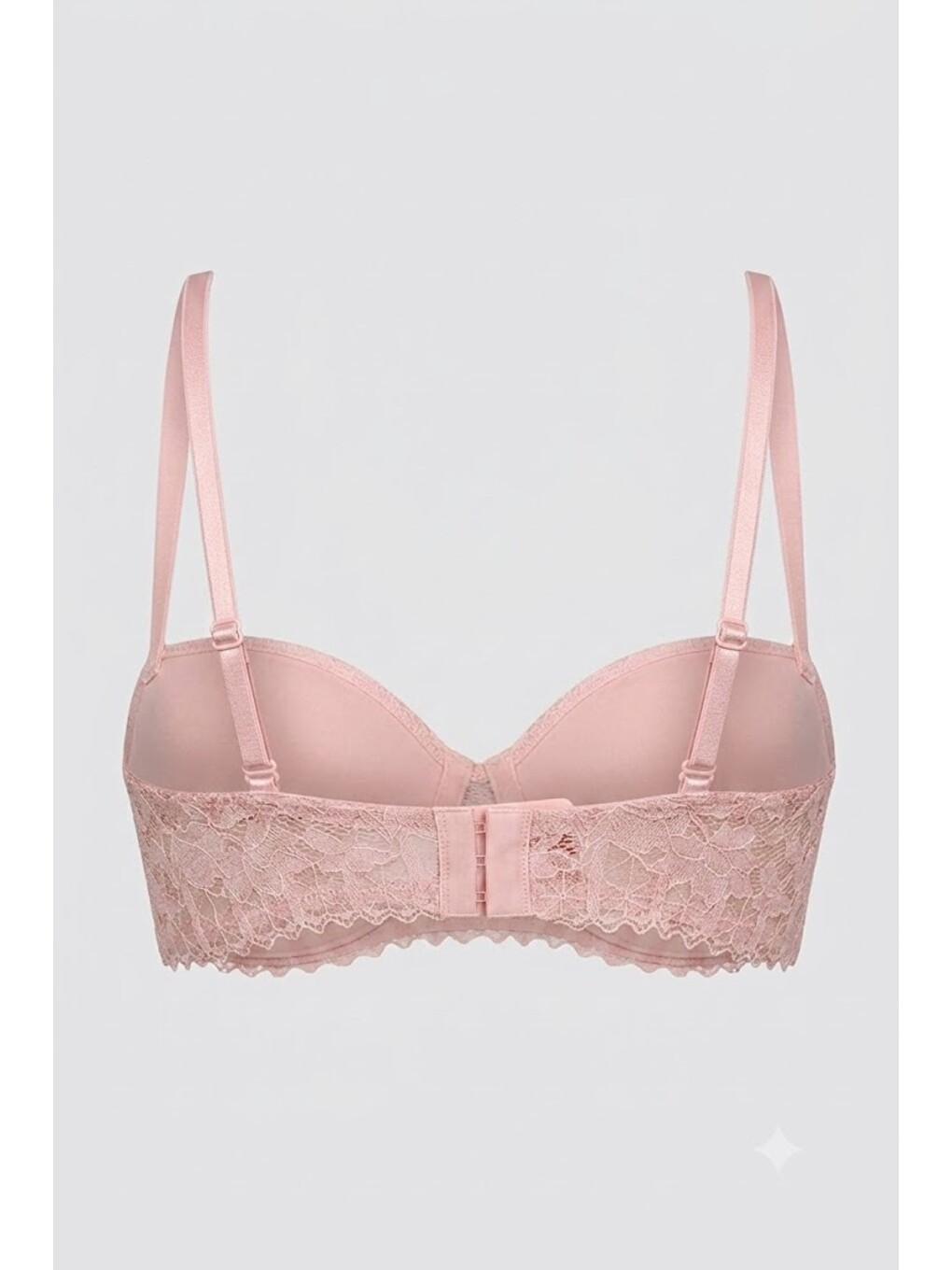 Pembe Push Up Dantel Detaylı Sütyen C18375 Pudra-1