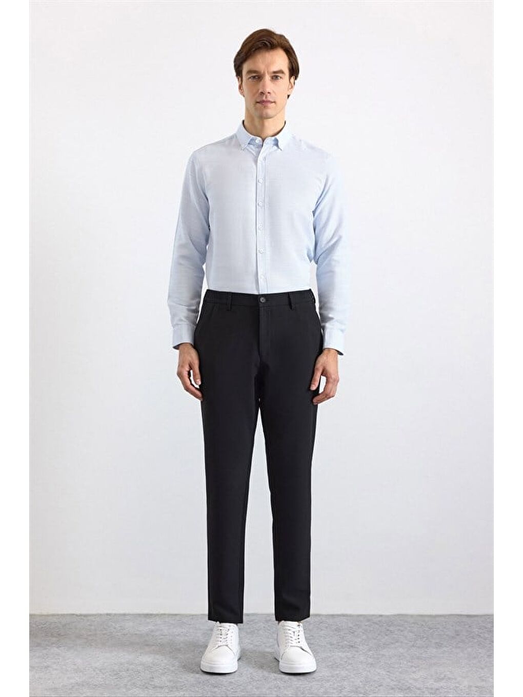 Siyah Slim Düz Jogger Pantolon