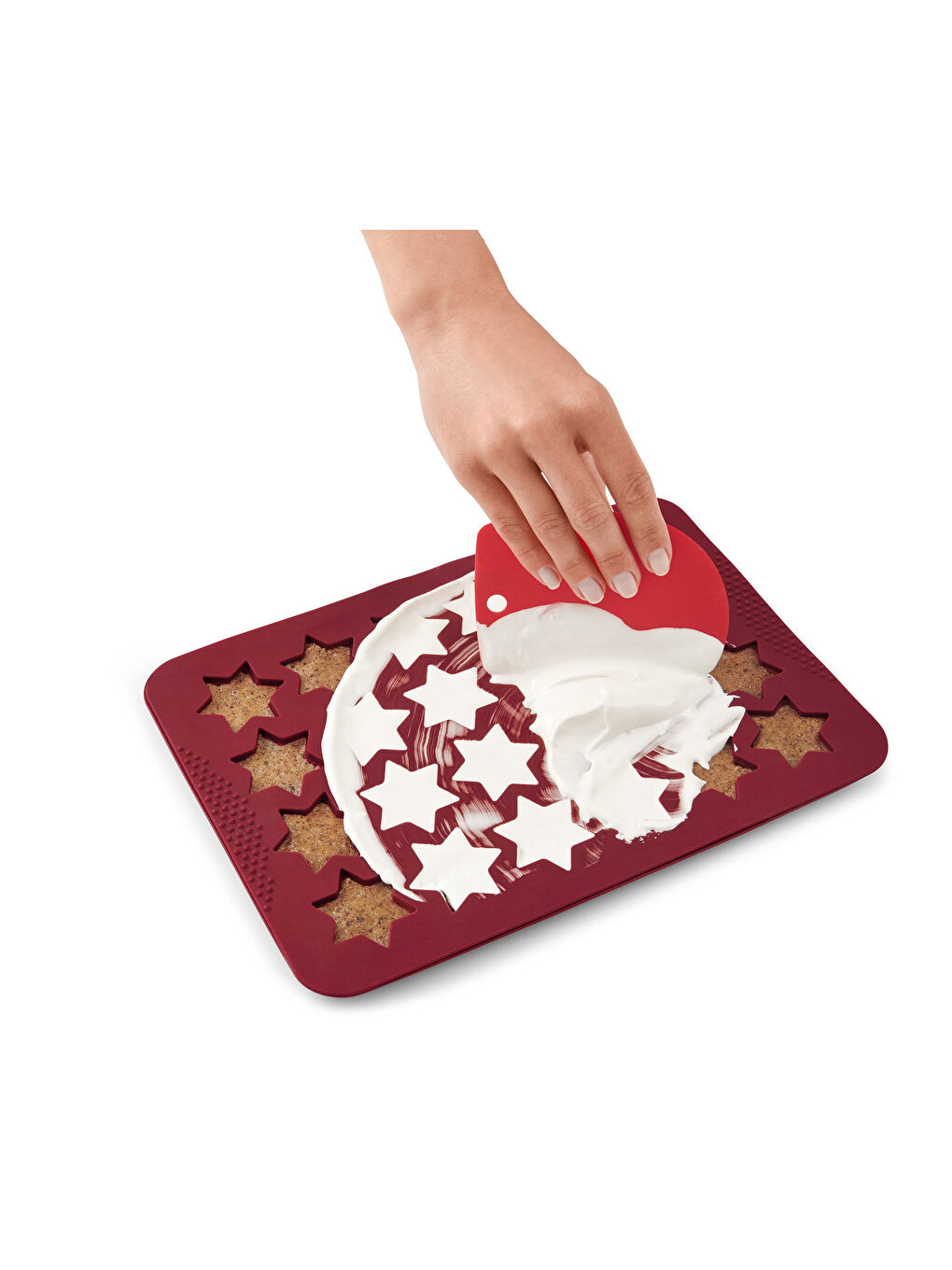 Kırmızı Tarçın Yıldız Pişirme Altlığı-3